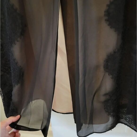 TED BAKER LONDON 'Hanya' Black and Pink Lace Maxi Dress - Picture 11 of 15